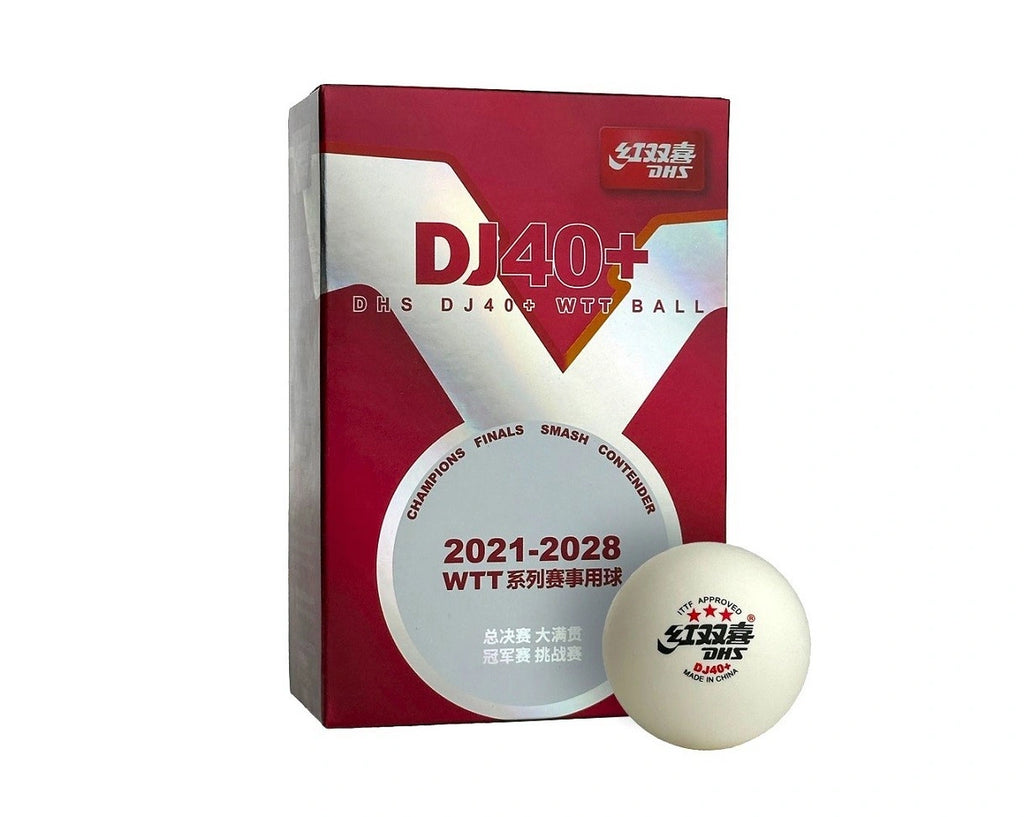DHS DJ40+ WTT 3*** ITTF Balls, Pack of 6