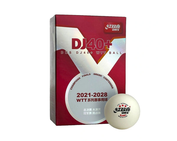 DHS DJ40+ WTT 3*** ITTF Balls, Pack of 6