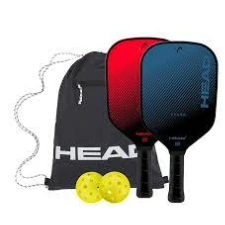 HEAD Pickleball Spark Paddle Set, 2 Paddles, 2 Balls & Bag