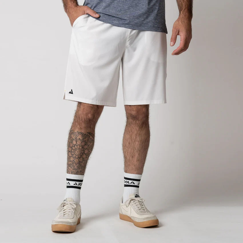 JOOLA Mens Woven 9 Shorts (White) - M