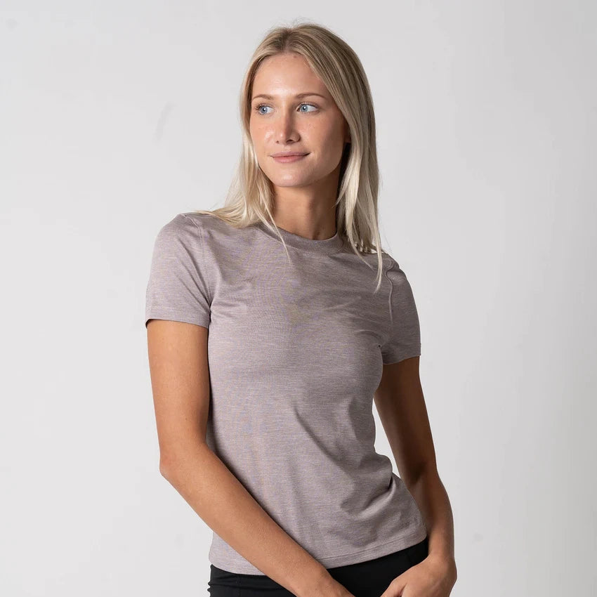 JOOLA Womens Club Short Sleeve (Dusty Mauve Hthr) - M