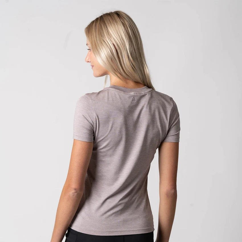 JOOLA Womens Club Short Sleeve (Dusty Mauve Hthr) - M