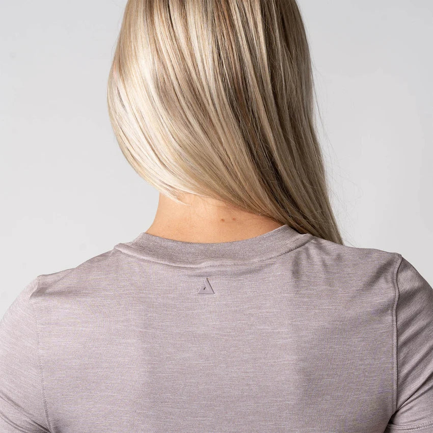 JOOLA Womens Club Short Sleeve (Dusty Mauve Hthr) - M