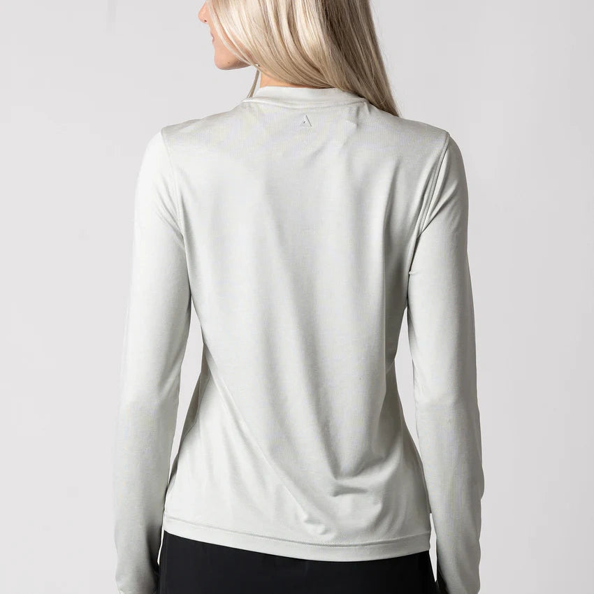 JOOLA Womens Quarter Zip Pullover (Gravity Gray Hthr) - M