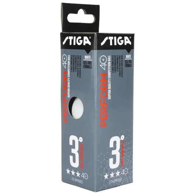 Stiga Perform 3 Star 40+ Table Tennis Balls, Pack of 3