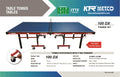 KTR Metco 100 DX Table Tennis Table
