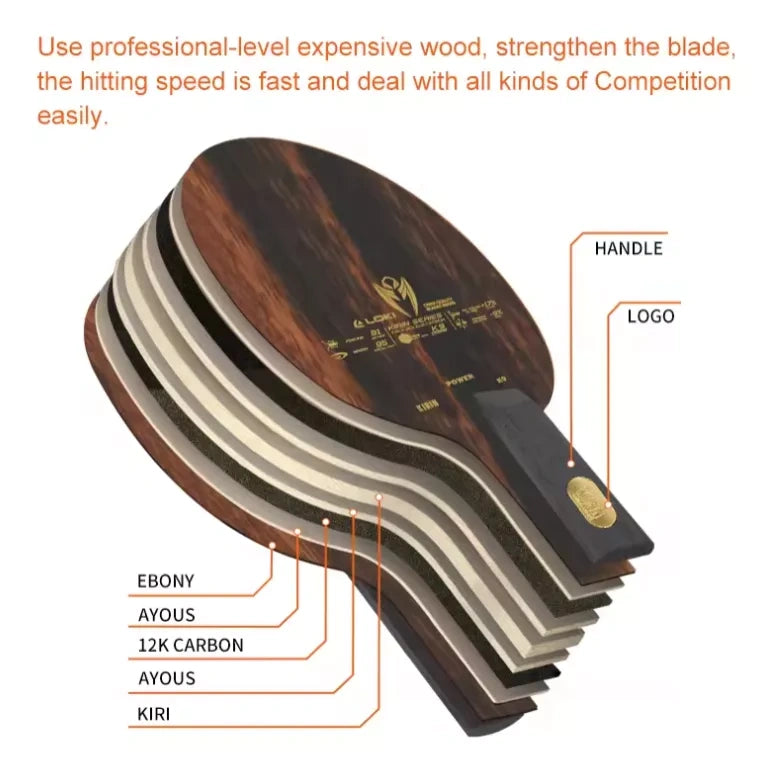 LOKI K9 Kirin Carbon Table Tennis Blade