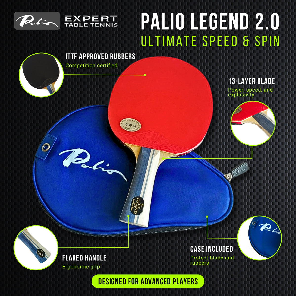 Palio Legend 2 Table Tennis Racket