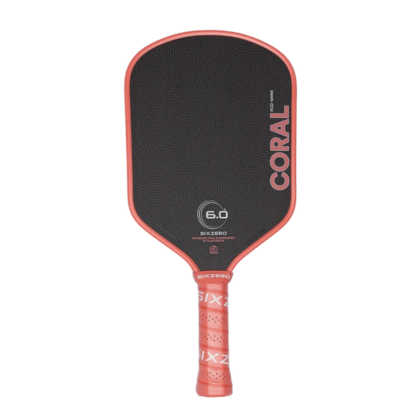 Six Zero Coral 16mm Elongated Pickleball Paddle