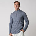JOOLA Mens Quarter Zip Pullover (Navy Hthr) - M