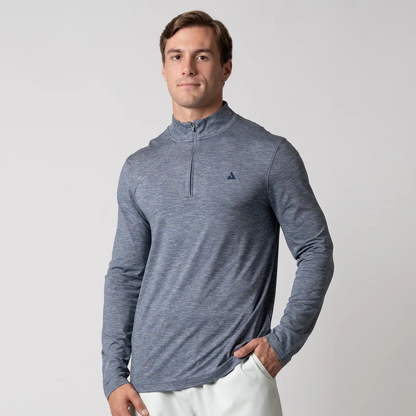 JOOLA Mens Quarter Zip Pullover (Navy Hthr) - M