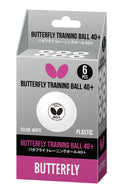 BUTTERFLY TRAINING 40+ TABLE TENNIS BALL (PACK OF 6)